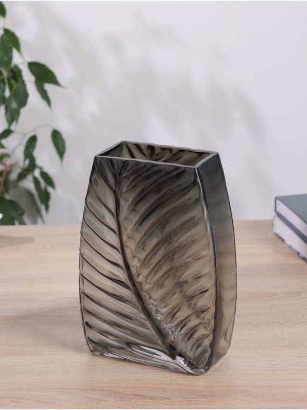 Ваза стекло настольная "Эдисон стиль" d-10*6 см, h-20,5х14