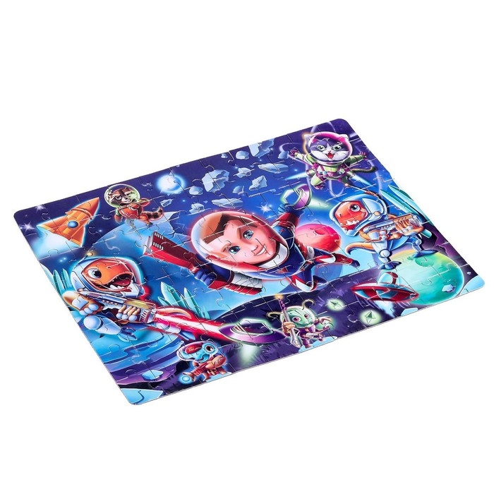 Пазлы светящиеся в темноте &laquo;Космический десант&raquo;, 88 деталей