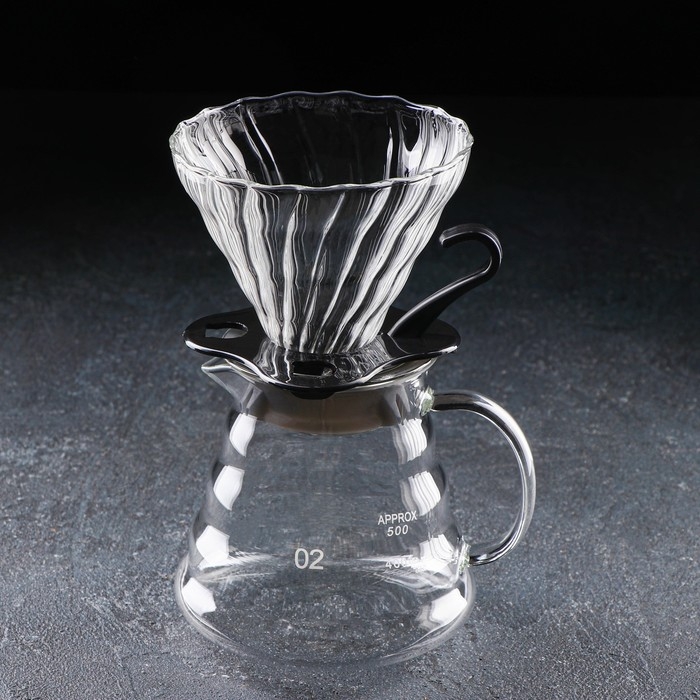 Пуровер стеклянный для заваривания кофе &laquo;Арабика&raquo;, 600 мл