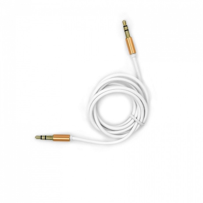 Кабель аудио AUX BYZ BL-613, Jack 3.5 мм(m)-Jack 3.5 мм(m), 1м, белый