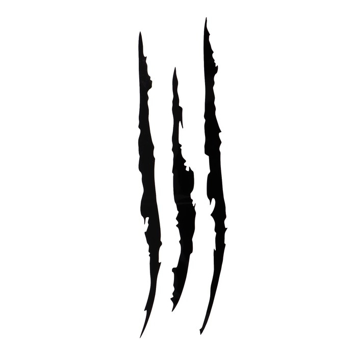 Светоотражающая наклейка "Царапины", 41&times;12 см, черный