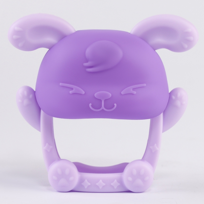 Прорезыватель силиконовый для зубов &laquo;Зайка&raquo;, цвет фиолетовый