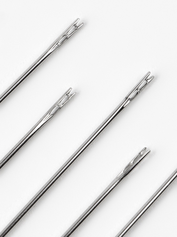 Игла швейная самовдеваемая 37мм*0,75/40мм*0,77/42мм*0,8 ( наб 5шт) сталь TR Игла швейная самовдеваемая 37мм*0,75/40мм*0,77/42мм*0,8 ( наб 5шт) сталь TR