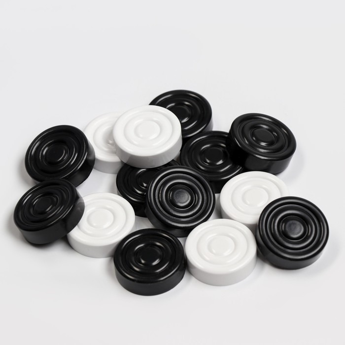 Шашки, настольная игра, d-3 см, h-0.9 cм