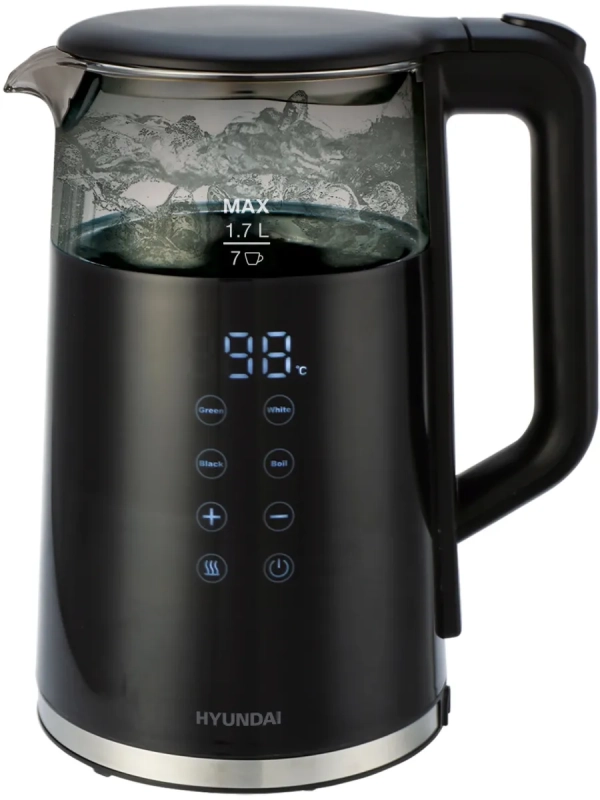 Чайник HYK-G5403 1.7л. 2200Вт черный (стекло)