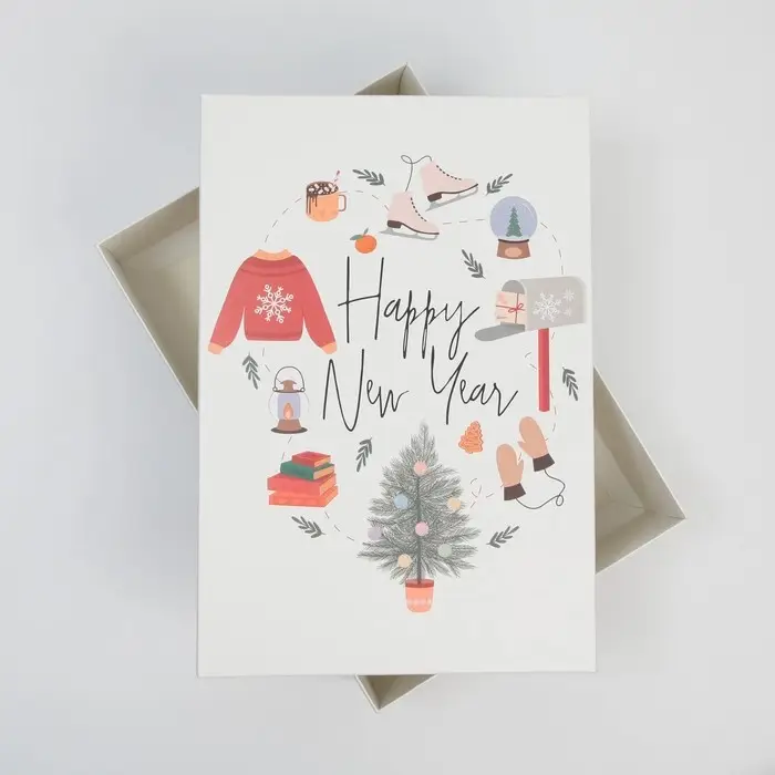 Коробка подарочная новогодняя складная &laquo;Хюгге&raquo;, 30 х 20 х 9 см, Новый год