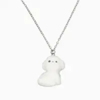 Кулон детский "Выбражулька" собака, цвет белый в серебре