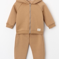 Костюм: толстовка и брюки Крошка Я Dino, рост 62-68, коричневый