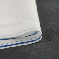 Коврик для выпечки и раскатки теста с разметкой, армированный, силикон, 59&times;38,5 см, белый