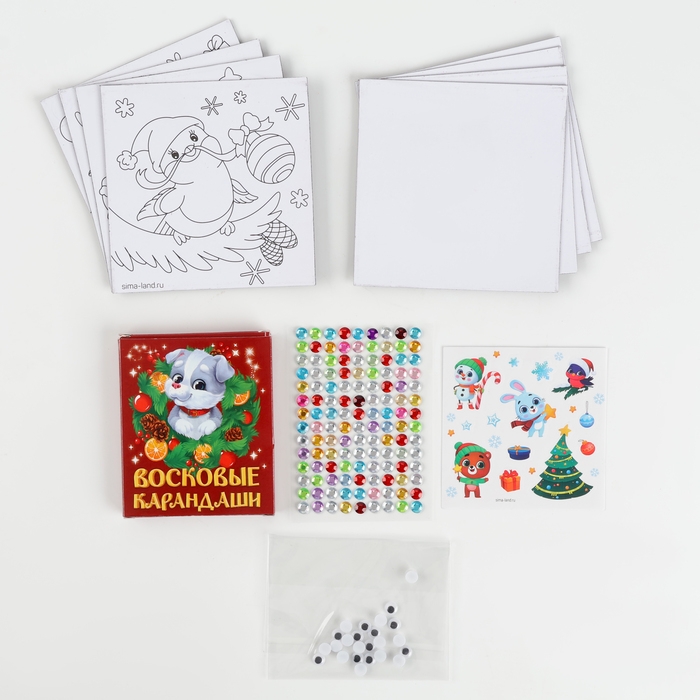 Набор для декорирования магнитов на новый год «Зимняя сказка», новогодний набор для творчества Набор для декорирования магнитов на новый год «Зимняя сказка», новогодний набор для творчества