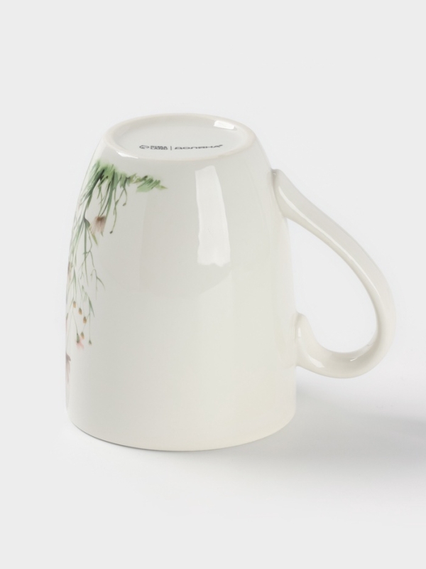 Кружка Доляна &laquo;Зайка&raquo;, 330 мл, фарфор, белая