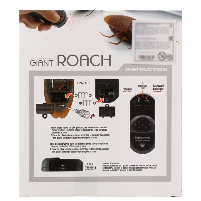 Жук радиоуправляемый &laquo;Таракан&raquo;, работает от батареек, свет