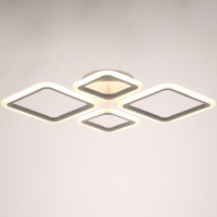 Люстра с ПДУ 24305/2 96Вт LED, диммир., 3000-6500К, белый, 71х52х10см