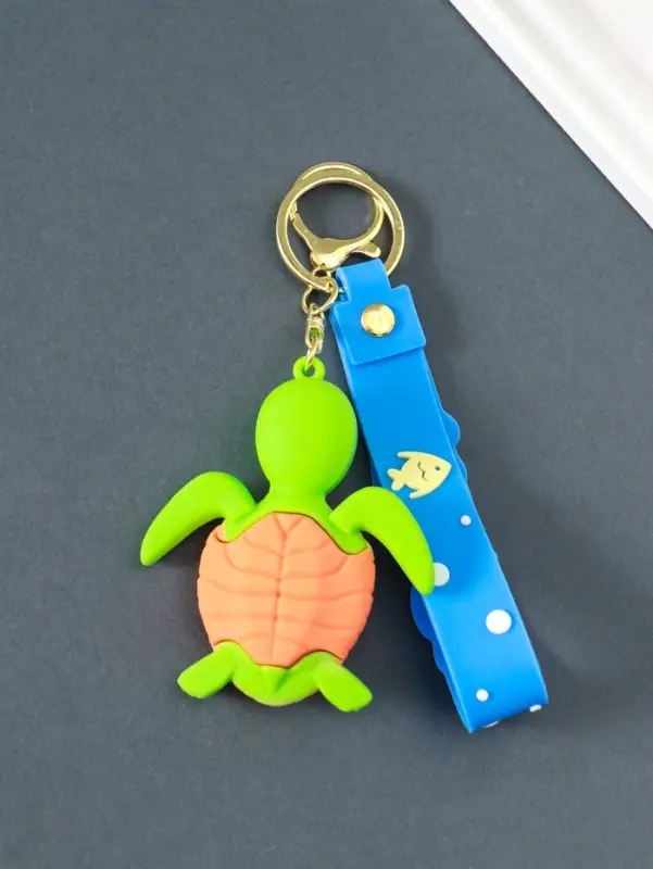 Брелок резина с карабином, ремешком "Черепашка" 2х6,3х24,3 см