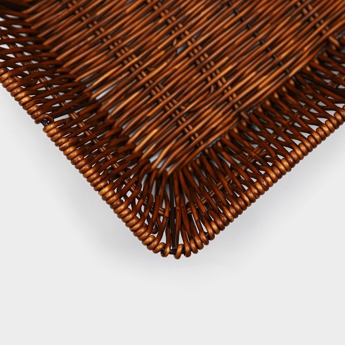 Корзинка для подачи Доляна &laquo;Огайо&raquo;, 26&times;20,5&times;6,5, прямоугольная, цвет коричневый