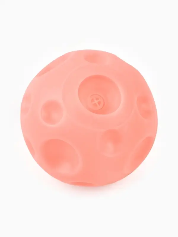 Игрушка пищащая "Мячик планета" для собак, 6,5 см, розовая