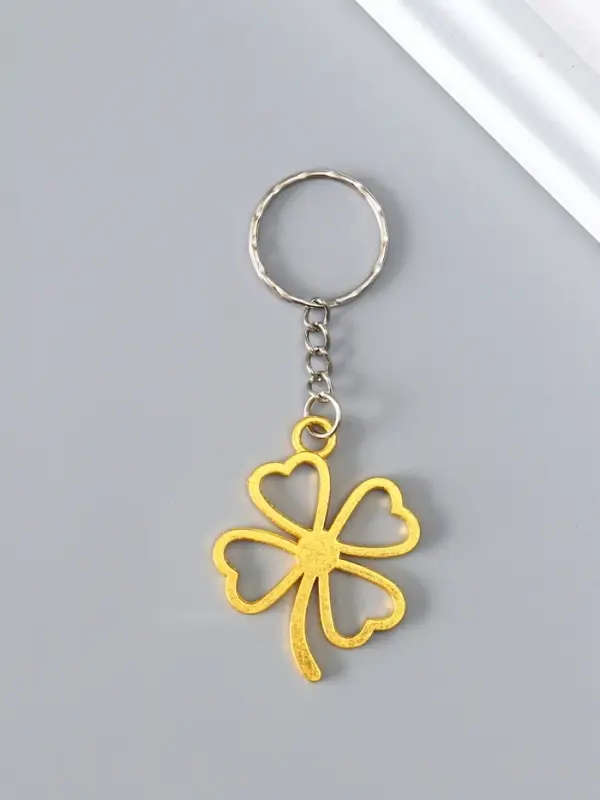 Брелок металл "Клевер" МИКС 4,5х3,7х0,3 см