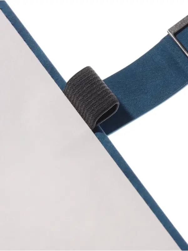 Ежедневник недатированный формат А5, с хлястиком, 112л, линия, пвх, Синий