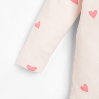 Боди с длинным рукавом в набивку Крошка Я &laquo;Зайчик&raquo;, рост 68-74 см, цвет бежевый