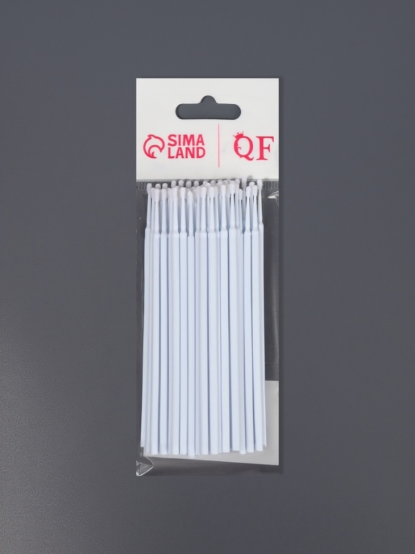 Микробраши для наращивания и ламинирования ресниц, набор - 50 шт, 9,5 см, цвет белый Микробраши для наращивания и ламинирования ресниц, набор - 50 шт, 9,5 см, цвет белый