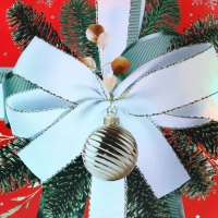 Пакет подарочный новогодний ламинированный &laquo;Новогодний бант&raquo;, MS 18 х 23 х 10 см, Новый год