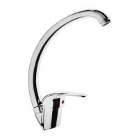 Смеситель для кухни "АМУР" BY 2010-02 S хр. TYE-2109, однорычажный, длина излива 150 мм,хром