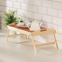 Столик для завтрака складной, 50&times;30см, с ручками, светлый