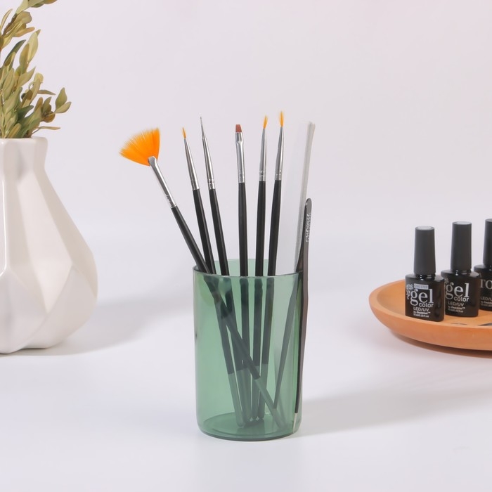 Органайзер - подставка для хранения маникюрных/косметических принадлежностей «Яркость», круглая, d = 6,5 × 9,5 см, цвет МИКС Органайзер - подставка для хранения маникюрных/косметических принадлежностей «Яркость», круглая, d = 6,5 × 9,5 см, цвет МИКС