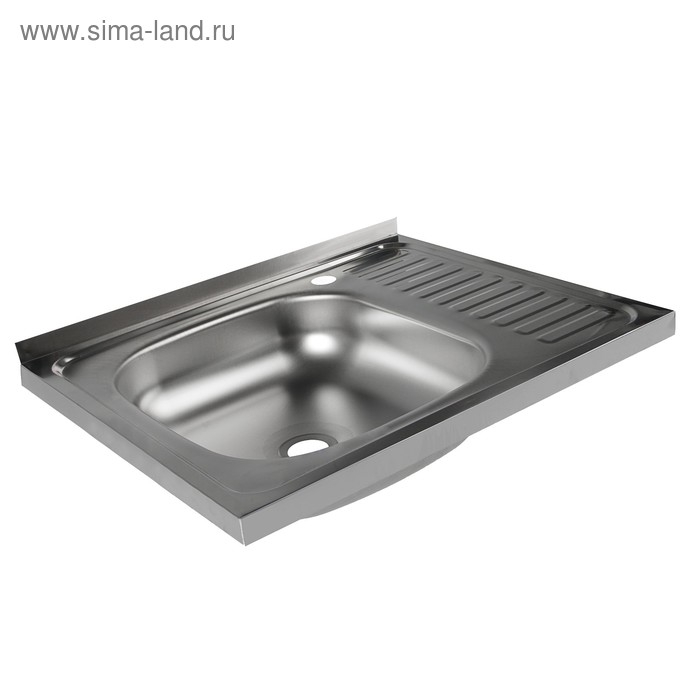 Мойка кухонная Мойка кухонная "Владикс", накладная, без сифона, 60х50 см, левая, нержавеющая сталь 0.4 мм