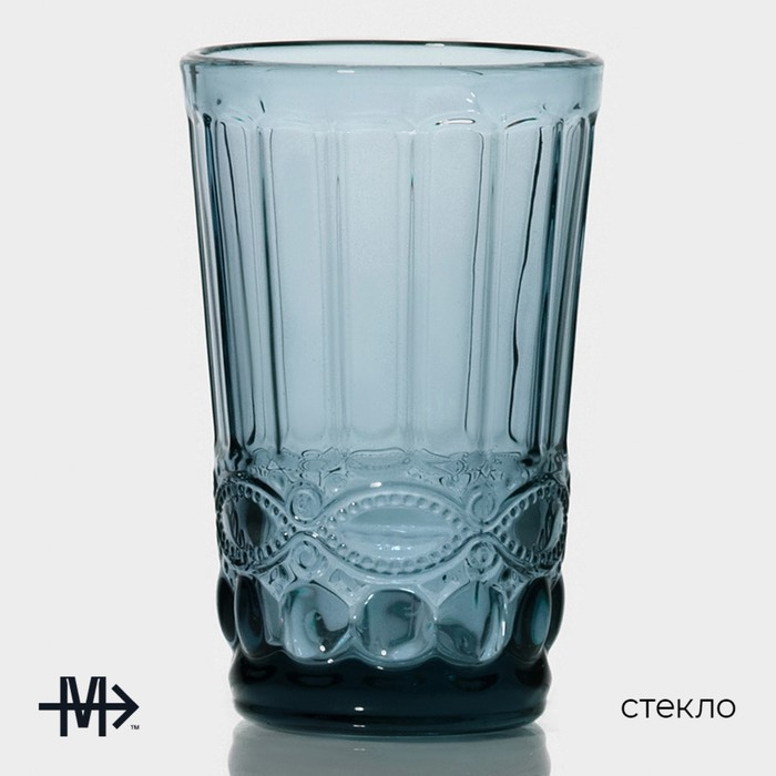 Набор стаканов стеклянных Magistro &laquo;Ла-Манш&raquo;, 350 мл, 8&times;12,5 см, 6 шт, цвет синий