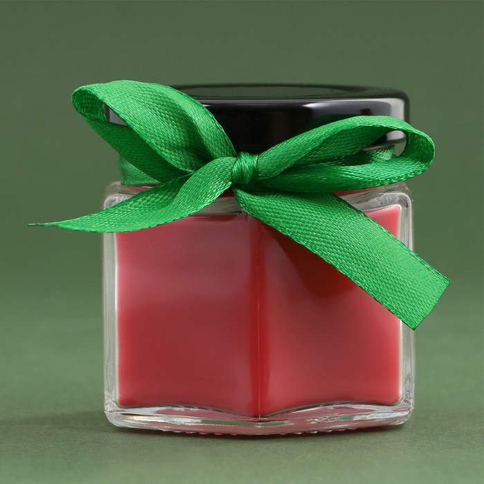 Свеча новогодняя в банке &laquo;Исполнения заветной мечты&raquo;, аромат лесные ягоды, 6,5 х 5,5 см