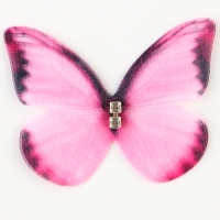 Декор для творчества &laquo;Бабочка&raquo;, двухслойный, набор 12 шт., размер 1 шт. &mdash; 5 &times; 4 см, цвет розовый