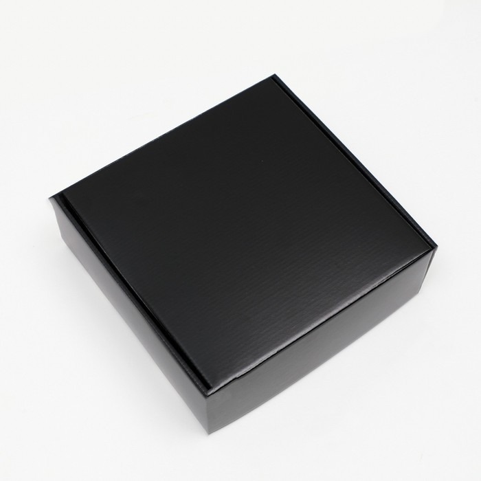 Коробка самосборная, чёрная, 23 х 23 х 8 см
