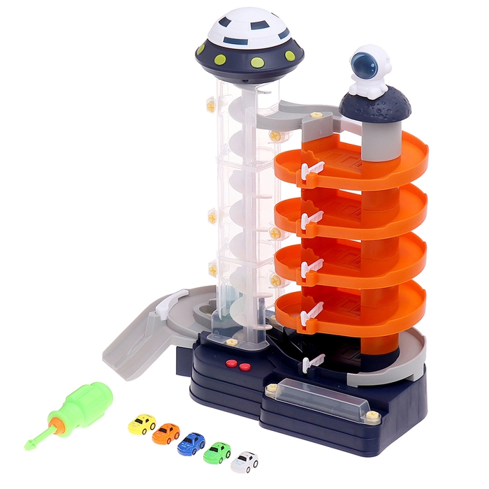 Автотрек &laquo;Космо-Парк&raquo;, с лифтом, 5 машинок, работает от батареек