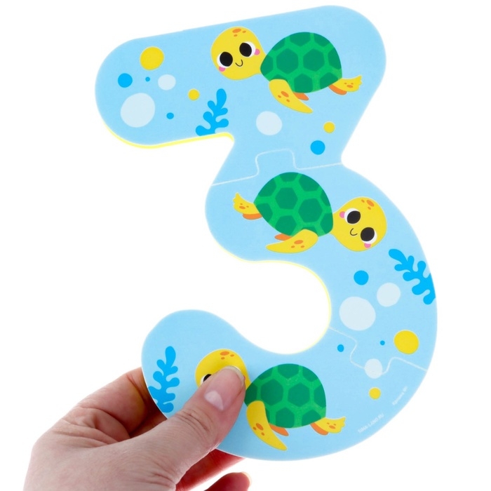 Мягкий пазл для малышей &laquo;Учим цифры: Животные&raquo;, 5 пазлов, Крошка Я