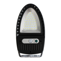 Садовый светильник на солнечной батарее с датчиком движения, накладной, 9.5 &times; 13 &times; 5 см, 49 LED, свечение белое