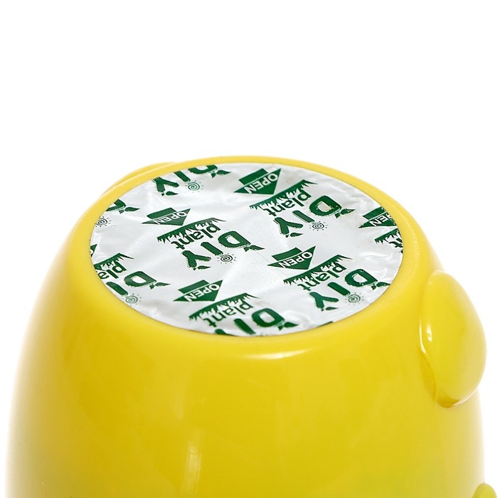 Набор для опытов &laquo;Котики. Выращиваем травку&raquo;, жёлтый горшочек