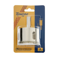 Сверло алмазное по стеклу и керамике ТУНДРА, трехгранный хвостовик, 50 х 65 мм Сверло алмазное по стеклу и керамике ТУНДРА, трехгранный хвостовик, 50 х 65 мм