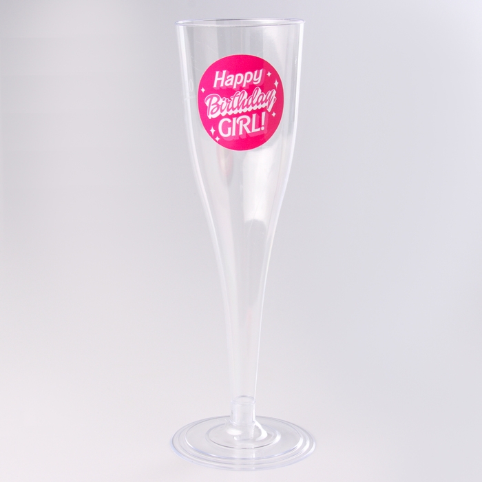 Набор посуды  "Happy Birthday,girl", стаканы 6 шт., тарелки 6 шт.