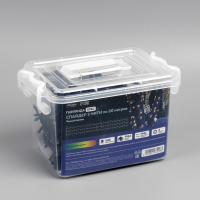 Гирлянда &laquo;Клип-лайт&raquo; 3 нити по 20 м, IP44, УМС, тёмная нить, 399 LED, свечение мульти, 8 режимов, 24 В