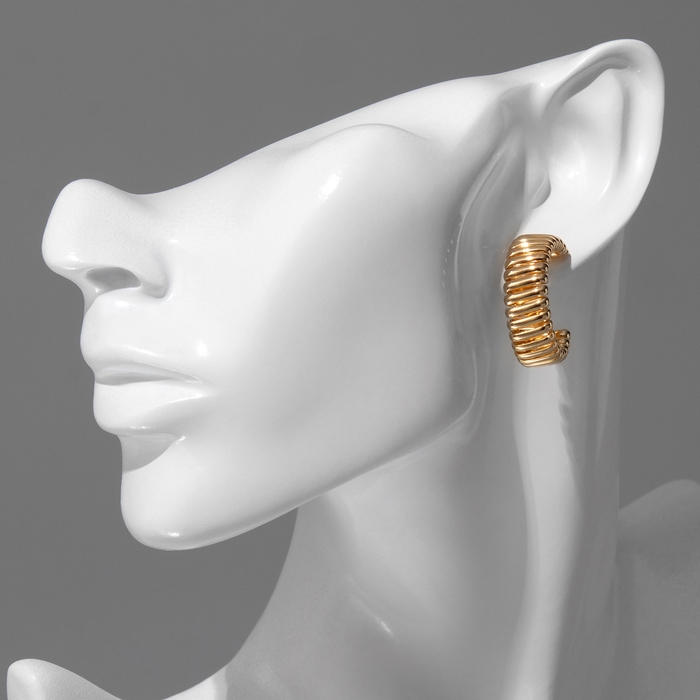 Серьги металл «Геометрия» дорожка акары, мини, цвет золото, d=2,2 см Серьги металл «Геометрия» дорожка акары, мини, цвет золото, d=2,2 см