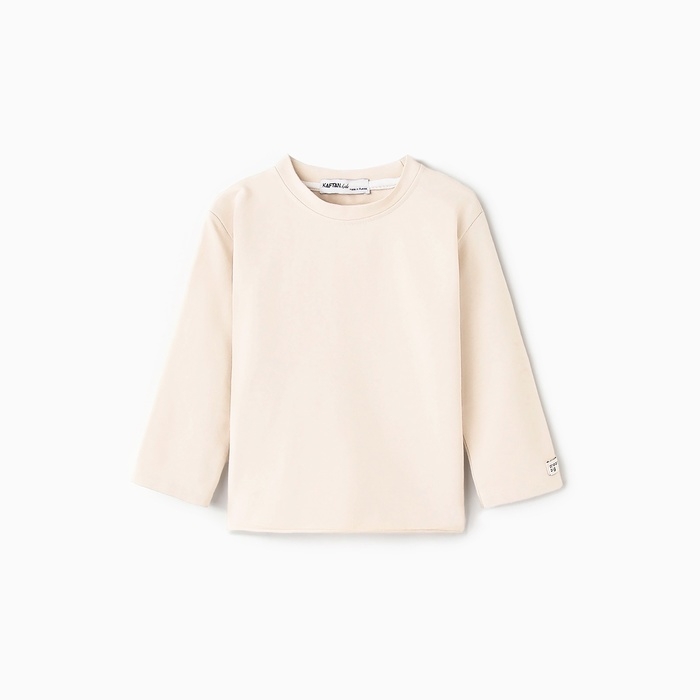Футболка детская с дл.рукавом KAFTAN, р. 30 (98-104 см), бежевый Футболка детская с дл.рукавом KAFTAN, р. 30 (98-104 см), бежевый
