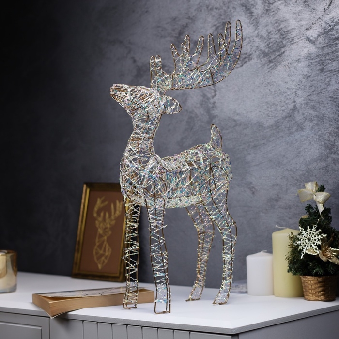 Светодиодная фигура «Оленёнок» 40х22х7 см, 20 LED, батарейки АAх2 (не в комплекте), свечение теплое белое Светодиодная фигура «Оленёнок» 40х22х7 см, 20 LED, батарейки АAх2 (не в комплекте), свечение теплое белое