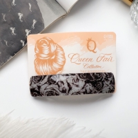 Заколка-автомат для волос "Серебряная ночь" 8 см, чёрно-серебристый Заколка-автомат для волос "Серебряная ночь" 8 см, чёрно-серебристый