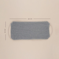 Мочалка - лента массажная SL Home &laquo;Ортика&raquo;, хлопок, 48&times;21 см, цвет серый