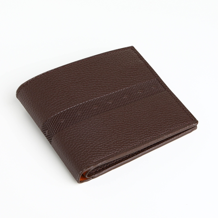 Портмоне мужское без застёжки, отдел для карт, монет, цвет коричневый Портмоне мужское без застёжки, отдел для карт, монет, цвет коричневый
