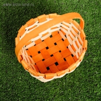 Корзина плетеная, оранжевая,16,5&times;9,5&times;20 см, шпон