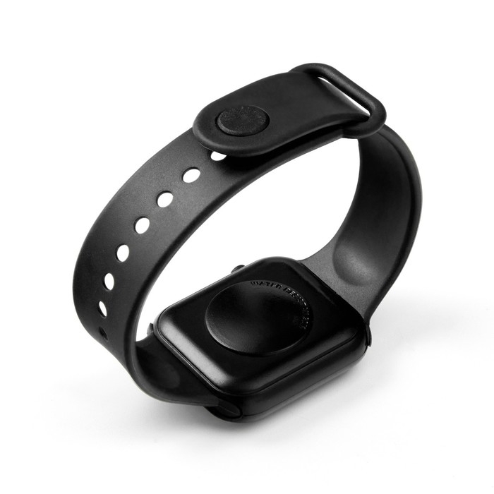 Часы наручные электронные, 3.7 х 3.7 см, календарь, ремешок силикон, черные