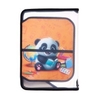 Папка для труда А4, 325 х 230 х 25 мм, молния вокруг, откидная планка, пластиковая, ПТР-1, Calligrata "Панда" Папка для труда А4, 325 х 230 х 25 мм, молния вокруг, откидная планка, пластиковая, ПТР-1, Calligrata "Панда"