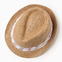 Шляпа мужская MINAKU, цвет светло-коричневый, р-р 58